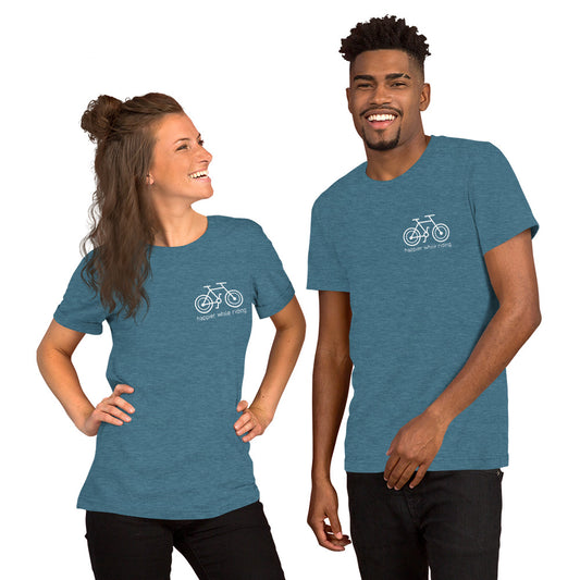 Happier While Riding Unisex T-shirt